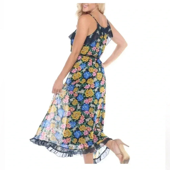 Jade by Johnny was lightweight flowy spaghetti strap maxi dress size small - Picture 2 of 12